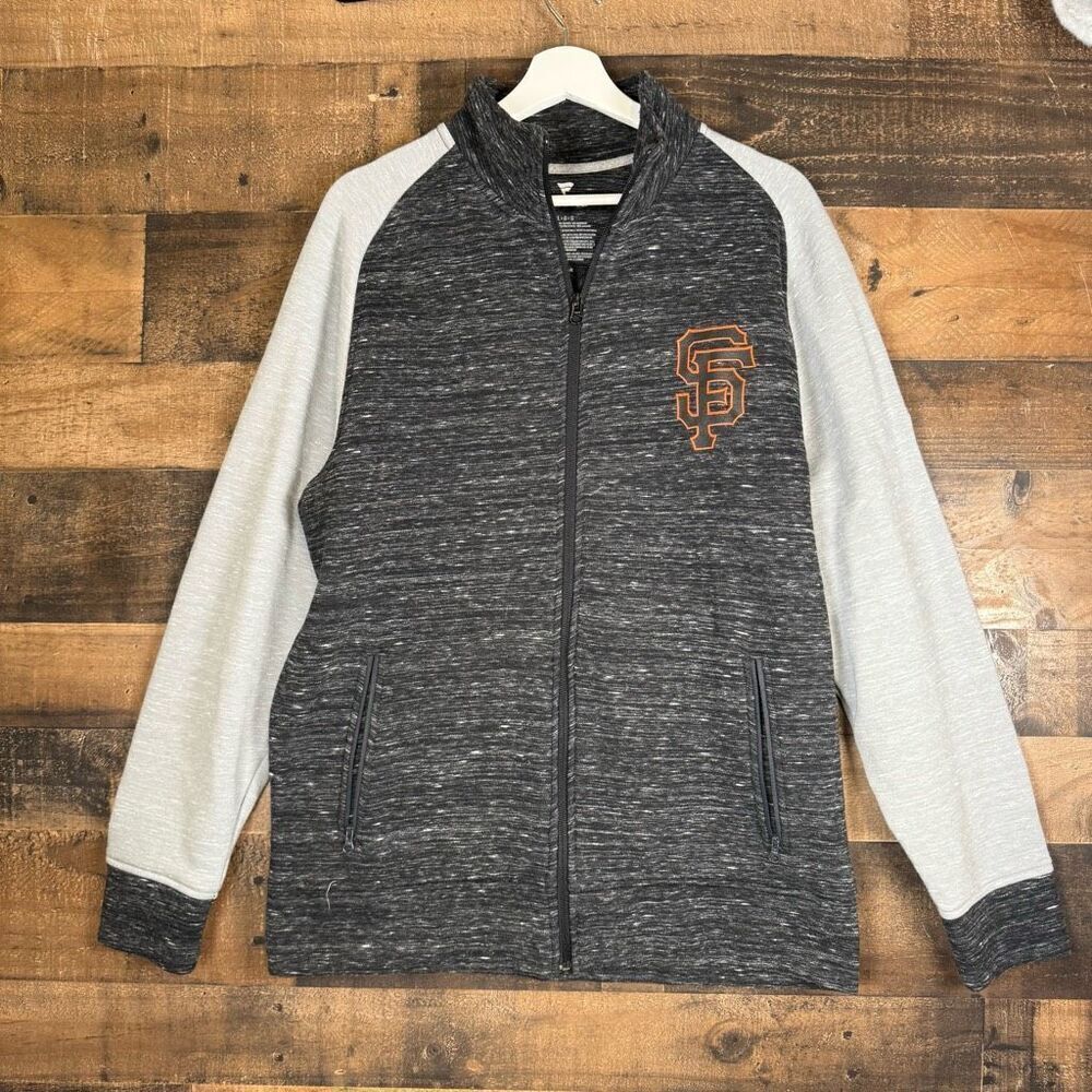 Fanatics Mens Size Large MLB San Francisco Giants Zip Front Jacket Black Gray